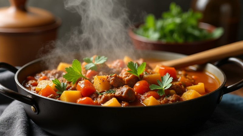 20 Delightful Vegan One-Pot Recipes - A Culinary Journey, Concept art for illustrative purpose, tags: und - Monok